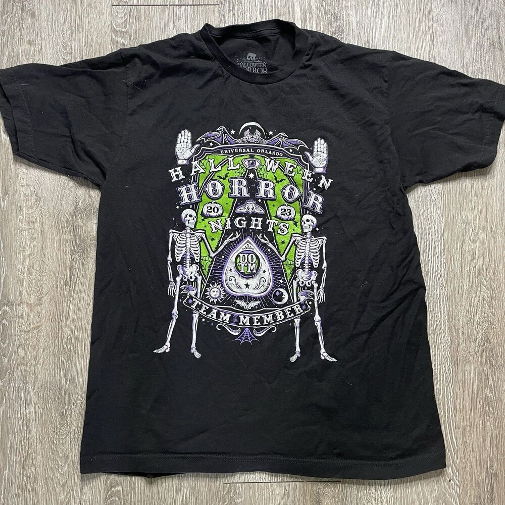 Universal Orlando Halloween Horror Nights HHN Team Member Black T-Shirt Men's XL